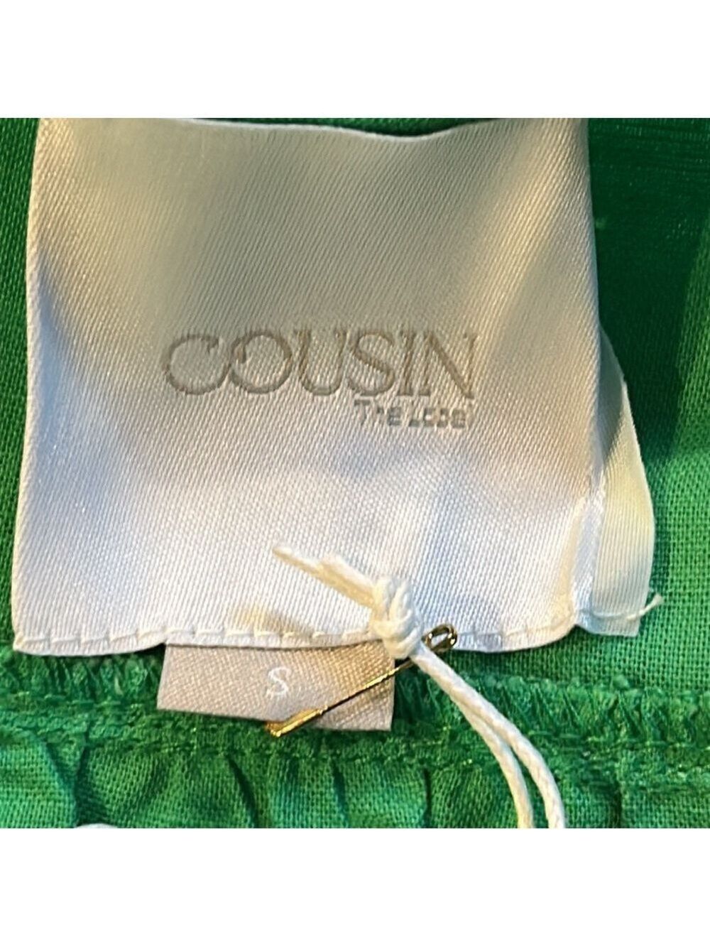 Cousin The Label Belize Dress in Kelly Green Tired Tie Strap Sundress Small NWT - Picture 6 of 9